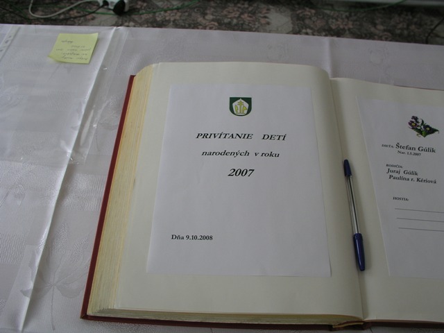 Fotogaléria Uvítanie detí narodených v roku 2007 (12) Uvítanie detí narodených v roku 2007