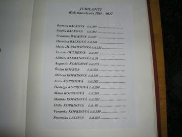Občania narodení v rokoch 1919-1927 Občania narodení v rokoch 1919-1927